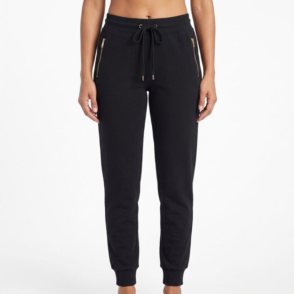 Bebe Black Knit Jogger Stretch Pants Women Size S